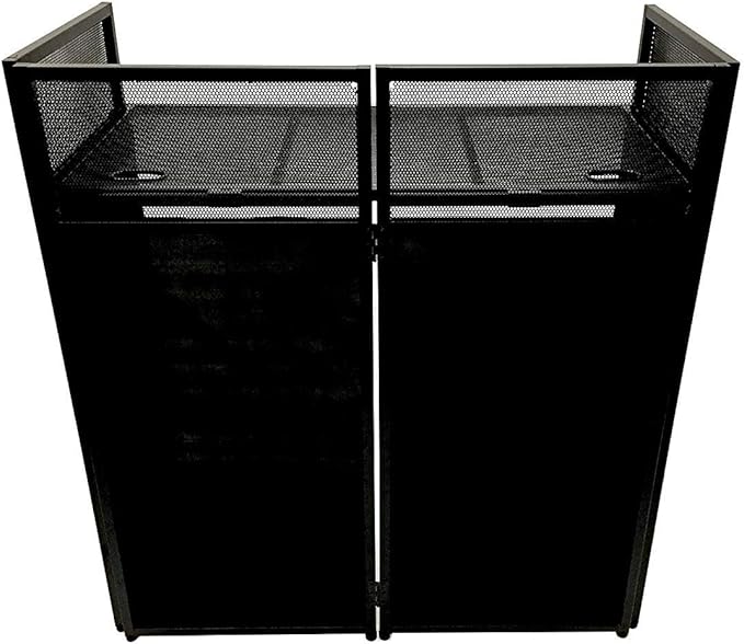 DJ Event Facade White/Black Scrim Metal Frame Booth + 20" x 40" Flat Table Top Includes Both White and Black Panels + Carrying Cases!