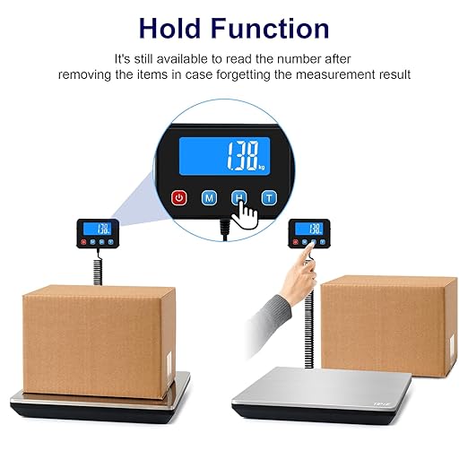 Digital Shipping Postal Scale 0.5 oz High Accuracy! 440lb Commercial Weight Scale for Package, Small Business, Mail, Warehouse, Home, Battery & Charging Cable Included