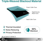 ChrisDowa Blackout Curtains 63 inches Long for Bedroom - Grommet Thermal Insulated Room Darkening Curtains for Living Room (1 Panel, Aqua, 42 x 63 Inch)