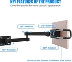 Tablet Wall Mount Bracket for 7-13 inch Tablets, Anti-Theft Adjustable Stand Holder for Exhibition Halls, Meeting Rooms, Classroom, Supermarket, etc.