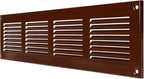 Repa Market Air Vent Cover 16x4 Inch (Outer Dimensions) Brown Galvanized Steel Louvered Grill Cover with Mesh Screen/Wall or Ceiling Vent/HVAC Register for Indoor and Outdoor Ventilation