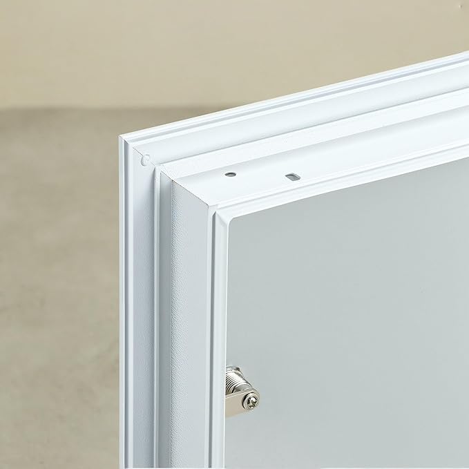 QWORK Aluminum Alloy Access Panel 8" x 8" – Service Shaft Door with Screwdriver Latch for Drywall & Ceiling, White