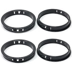 4 pcs Black Snap Bushing 2-15/16" (75 mm) Mounting Diameter, Plastic Cable Hole Grommets for Wiring, Round Nylon Snap in Locking Electrical Wire Cord Hose Tubing Bushings Grommets Protectors