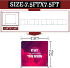 Custom Tension Fabric Display Backdrop Trade Show Backdrop Banner Stand for Weddings, Events, Booth (Double Sided Print 7.5x7.5 Ft)