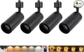 5CCT LED Track Lighting Heads Dimmable 20W 5CCT 2700K/3000k/3500k/4000k/5000k,Versatile H Track Lighting Heads,Zoomable Beam 15° to 60° Ideal for Accent Art and Task Lighting, (Black, 4 Pack)