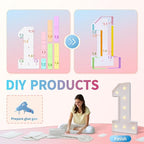 imprsv 3FT Marquee Numbers 16, Light Up Numbers for 16th Birthday Decorations Anniversary Party Decor, Number 16 Light Up Number, Pre-Cut Foam Board Kit