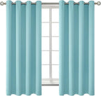 BGment Blackout Curtains - Grommet Thermal Insulated Room Darkening Bedroom and Living Room Curtains, Set of 2 Panels (52 x 63 Inch, Baby Blue)