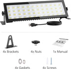 2 Pack LED Shop Lights, 100W 13000LM 6000K Super Bright LED Work Light, IP66 Waterproof Flood Light Outdoor with Plug, LED Shop Lights for Workshop, Garage, Shop, Outdoor