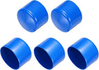 uxcell 5pcs Rubber End Caps 55mm(2.2 Inch) ID Vinyl PVC Round Tube Bolt Cap Cover Screw Thread Protectors Blue