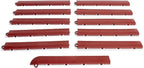 Big Floors Transition Edge Kit, Durable Interlocking Modular Garage Floor Edging, Compatible with RaceDeck, GarageTrac and GarageDeck Products (Brick Red, 11 Pack, Male)