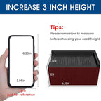 Bed Risers 3 or 5 inch, 8 Pack Oversized Extra Large 6.5x3.5 inch Post, 11000lbs Heavy Duty Couch Risers, L Shape Wide Opening Extra Large Furniture Risers for Bed, Couch, Sofa, Table, Chair