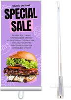 BillyPrint 2-sided Custom Retractable Banners 31.5x79in with Standard Stand, Customizable Sign for Business, Corporate Events, Advertising - Customized Prints with Travel Bag - 1 unit