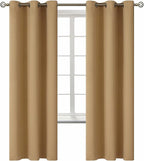 BGment Blackout Curtains for Living Room - Grommet Thermal Insulated Room Darkening Curtains for Bedroom, 2 Panels of 42 x 72 Inch, Khaki