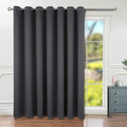BGment Room Darkening Curtain for Sliding Glass Door, Extra Long Blackout Room Divider Curtain for Living Room 120 Inch Length, Doorways Privacy Window Curtain & Drape, Dark Grey, 1 Panel, 100 Wide