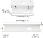 Visionis FPC-5191-WH White 300lbs Indoor Electromagnetic Lock with 300 lbs L and Z Bracket for Inswinging Door