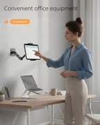 iPad Wall Mount, Aluminium Extendable Tablet Wall Mount Holder with 360° Adjustable Rotating Base Foldable for iPad Pro Air Mini, Galaxy Tab/Kindle, All 4.7-13" Phones & Tablets