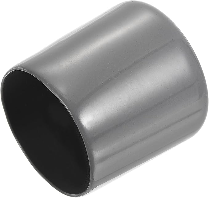 uxcell 4pcs Rubber End Caps 44mm ID Vinyl Round End Cap Cover Screw Thread Protectors Dark Grey, 40mm Height