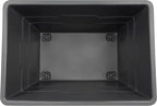 Commercial 20 Bushel Utility Cart with Steel Base, Poly Box Basket Truck, Laundry Cart, and Rolling Trash Bin, 51.5-Inch x 35.5-Inch x 36-Inch, 1000 Pound Weight Capacity, Black