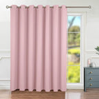 BGment Pink Room Divider Curtain 96 Inch Long - Wide Room Darkening Sliding Door Curtain for Nursery Privacy Themral Insulated Grommet Room Separator Drape, 1 Panel, 100 X 96