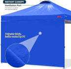 MASTERCANOPY Durable Pop-up Canopy Tent with 1 Sidewall (10'x10',Blue)