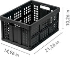 Clax® crate | folding box | basket | 48 qt (12 gal) | black