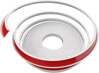 U-Shape Edge Banding, 0.8 inch x 20ft Edge TPE Self Adhesive Veneer Edging Trim Flexible Edge Protector, Strip for Countertop Cabinets Table Restoration Shelves, White