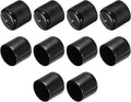uxcell 10pcs Rubber End Caps 31mm(1.2") ID Vinyl Round End Cap Cover Screw Thread Protectors Black