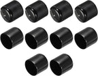 uxcell 10pcs Rubber End Caps 31mm(1.2") ID Vinyl Round End Cap Cover Screw Thread Protectors Black