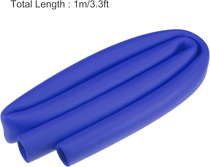 uxcell Foam Tubing for Handle Grip Support, 28mm ID 38mm OD 1m Length Blue