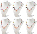 Necklace Display Stand for Selling, Necklace Holder Organizer, Jewelry Display for Vendors,Velvet Chain Jewelry Bust Holder Organizer (6, Beige)
