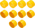 uxcell 10pcs Rubber End Caps 63mm(2.5 Inch) ID Vinyl Round End Cap Cover Screw Thread Protector Yellow