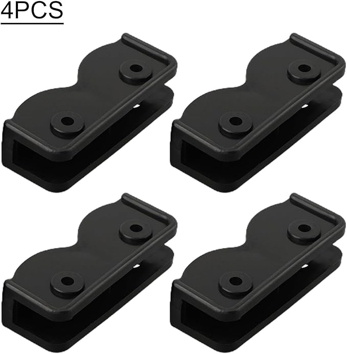 4Pcs 2-Way Pop-up Gazebo Replacement Connector Spare Parts Rectangular Bracket Set, Tent Replacement Connector Spare Support Rectangular Bracket Black Plastic