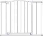 Great Gates Pet Gate - Durable Steel Gate for Stairs - Self-Closing Door & 2-Step Child Proof Lock - Wall-Friendly Dog Gates for Doorways (Fits Most) - 29.8"- 47.5", 28” Tall