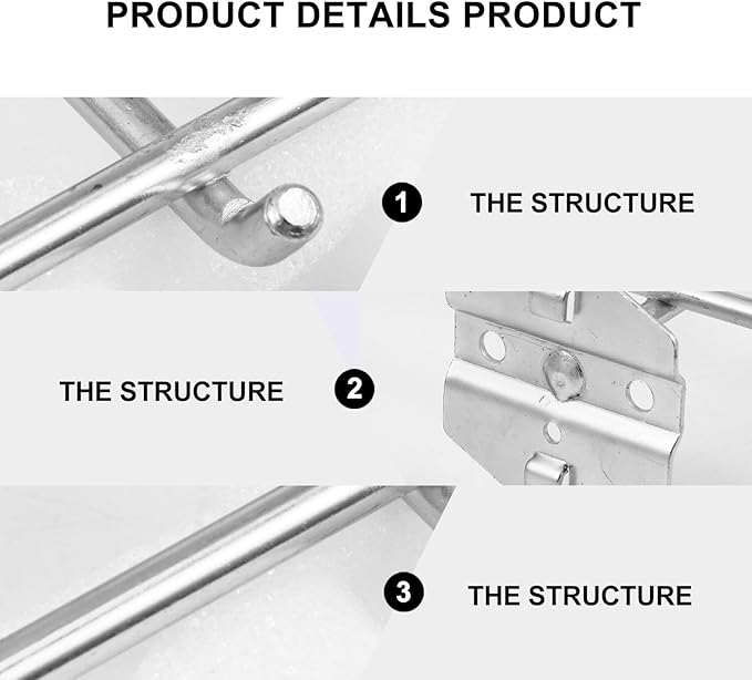 Garneck 7Pcs Tool Storage Hook Set for Pegboard Heavy Duty Silver Wrench Coil Tape Screwdriver Hangers Space-Saving Utility Tool Organizers for Garage Workshop Home Use