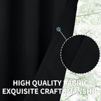BGment Blackout Curtains for Living Room - Grommet Thermal Insulated Room Darkening Curtains for Bedroom, Set of 2 Panels (52 x 54 Inch, Black)