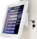 Tablet Wall Mount Lockable Tiltable Anti Theft Security - Compatible with 10.9" iPad 10th, Pro 11" 1 2 3 4, Air 4 5, Air 11", iPad 11"(A16) - BSW102WA