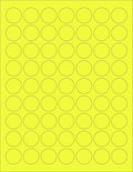 NextDayLabels - 8-1/2 x 11 Neon Color High Light Fluorescent Labels for Laser & Inkjet Printer (Yellow Fluorescent, 1" Round - 63 per Page - 6300 Labels)