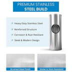 Zoom Wipes Stainless Steel Wipes Dispenser with Built-in Trash Bin – 36" Floor Stand Wipes Holder for Gyms, Offices, Homes – Sanitizing & Disinfecting Station, Commercial Grade & Rustproof.