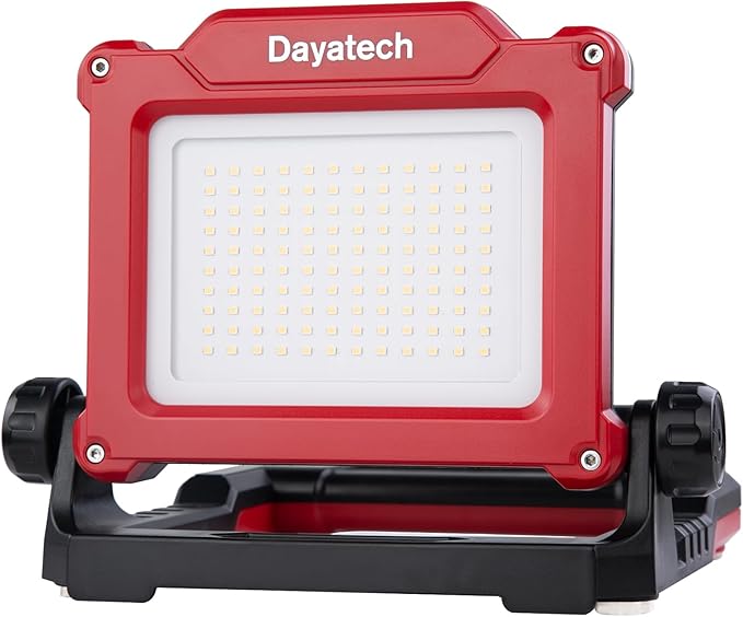 Rechargeable Cordless LED Work Light, 3500 LM, 25 W Compatible with DEWALT, Milwaukee, MAKITA, Bosch, Black&Decker, Porter Cable, Stanley Power Tool 18-21V Lithium Ion Battery(Light Only)