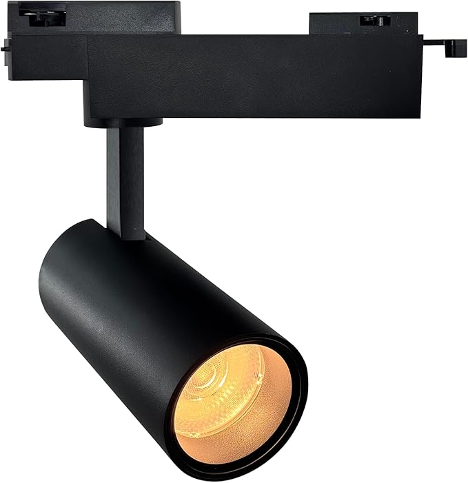 Black Adjustable Track Lighting Head LED 15W Aluminum H Type Track Indoor Spotlight 3000K CRI 97 Flicker-Free 1180 lm Spotlight Fixture for Gallery, Kitchen, Living Room, Commercial Spaces