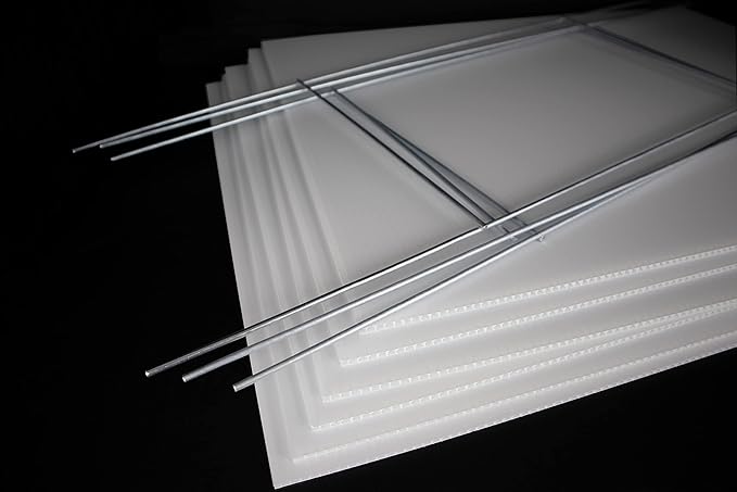 Pollycor Yard Signs. Corrugated Fluted Polypropylene Plastic Sign Boards for Business, Garage Yard Sale, Real Estate, Indoor Outdoor Advertising, DIY. 24" x 18" 100-Pack