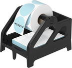 MUNBYN Label Holder for Rolls and Fan-Fold Labels, Thermal Sticker Roll Holder for Desktop Thermal Printer Shipping Supplies Industrial Paper, Black
