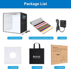 Light Box Photography 20x20in, PULUZ Portable Photo Studio Light Box with 200 LED Lights ＆12 Color backdrops Professional Photography Lighting Tent Kit for Big Product Photography Lightbox