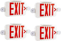 Gruenlich LED Exit Sign Combo with Emergency Lights, Adjustable Heads and Double Sided, Battery Backup, UL 924 Qualified, AC 120-277V, Commercial Emergency Exit Light for Business- 4 Pack