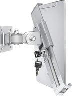 iPad Wall Mount, Security Anti-Theft Tablet Wall Mount Holder with Lock and Keys, 360° Swivel iPad Pro Mount, Compatible with 7-11 Inch Tablets (iPad, Galaxy Tab, Slate, Fire) – Silver