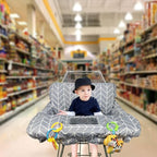 Shopping Cart Cover for Baby ICOPUCA Cotton High Chair Cover, Reversible, Machine Washable for Infant, Toddler, Boy or Girl (Grey Arrow Print)