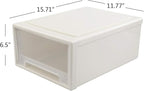 18 Quart Stacking Chest Storage Drawer Box Bin, Desktop Office Organizer, 1 Pack