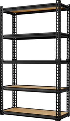 LEVELEVE 5-Tier Heavy Duty Storage Shelving Unit, 2020 lbs Capacity, Adjustable Metal Utility Shelf, 30" L x 12" W x 60" H for Garage, Kitchen, Pantry, Basement, Bathroom, Laundry