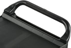 3-Shelf Utility Cart with Swivel Wheels, Enclosed Design with 2 Side Handles, Plastic and Aluminum (Black)