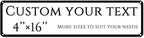 Custom Sign,street signs customized，Double-sided reflective,Aluminum Weatherproof Metal Sign Multiple Sizes, Customize for shops, Business, Workplace, office, Home, Delivery Signs(4 * 16 Inch)